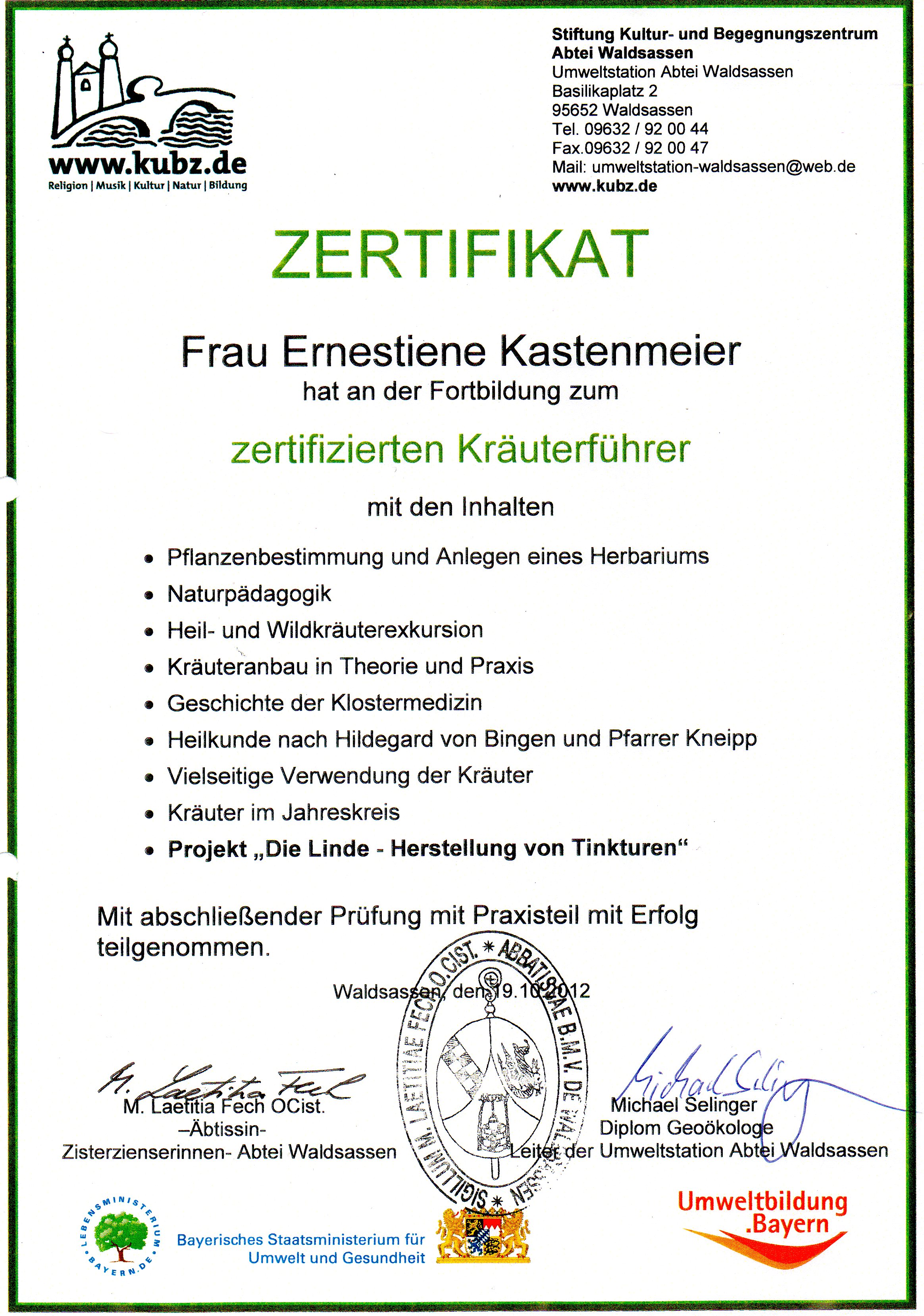 Zertifikat Zertifikat